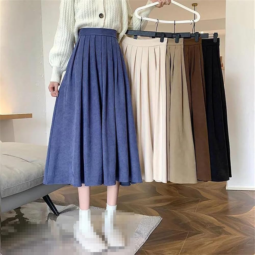 Amazon.com: High Waist Pleated Skirt Women Fashion Autumn
